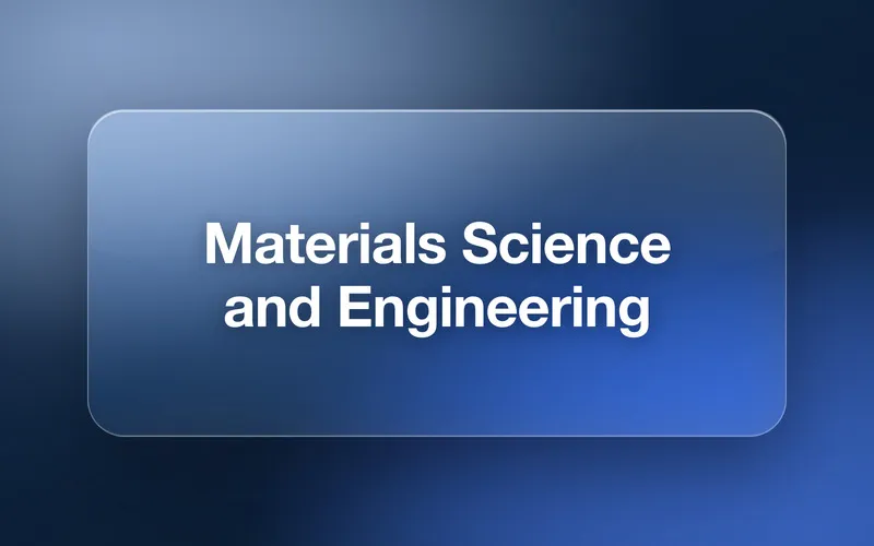 Materials Science and Engineering