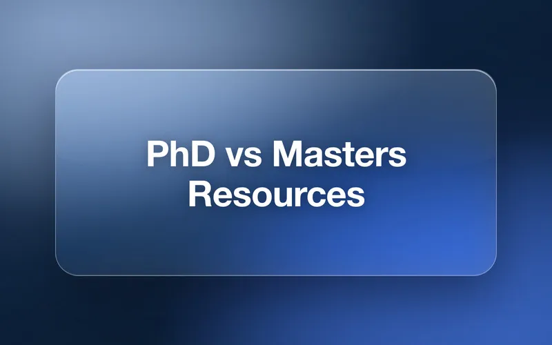PhD vs Masters Resources