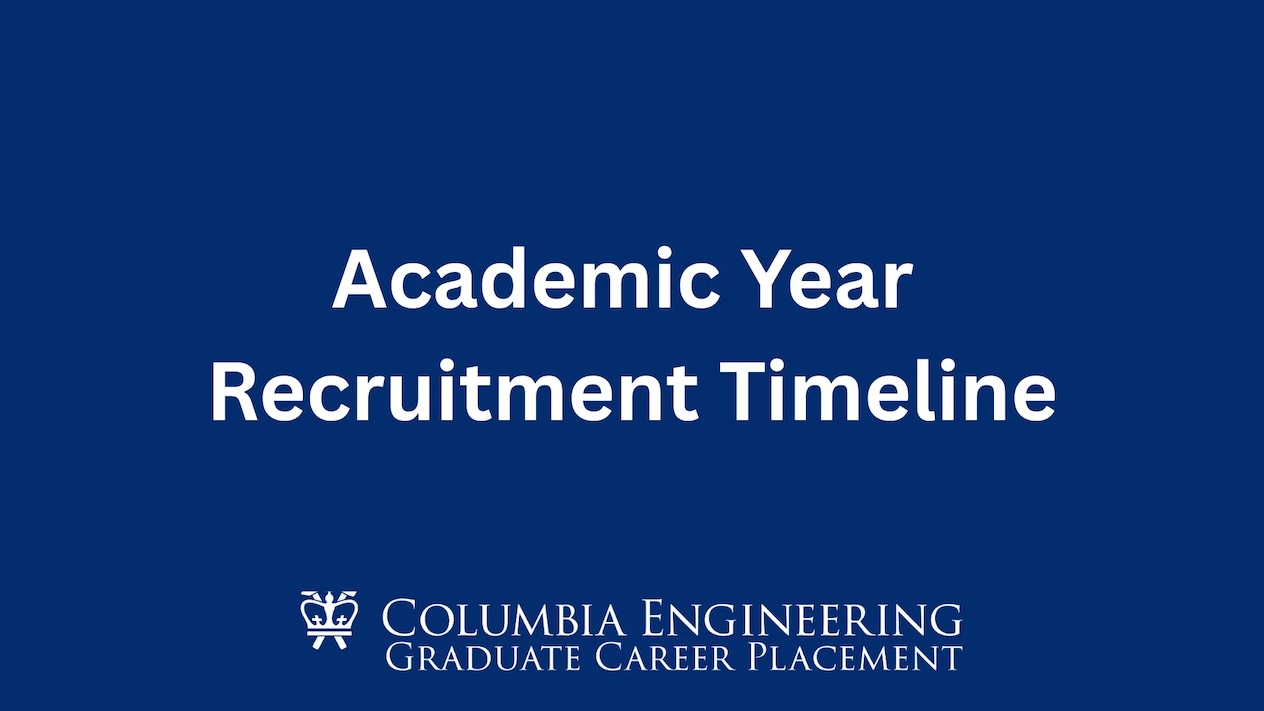 Academic Year Recruitment Timeline